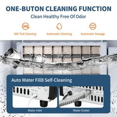 Commercial Ice Maker Stainless Steel Undercounter Freestanding Ice Cube Machine