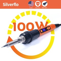 100W Electric Soldering Iron Tool Kit Solder Wire Tips Desoldering Pump Tweezers