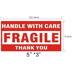 3″ X 5″ 500 Fragile Stickers Handle With Care Warning Mailing Shipping Labels US