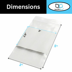 1000 Clear Reclosable Plastic Top Zipper Bags with White Block 3″x 5″ 4 Mil