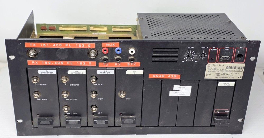 Harris Macom GE MASTR III 3 Radio Repeater T/R Shelf 19D902839G1 TX RX IF SXHM01