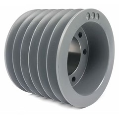 7/8 In To 3-1/2 In Quick Detachable Bushed Bore 6 Groove V-Belt Pulley 8.4 In