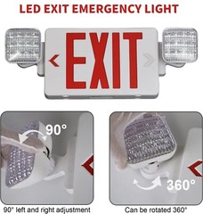 LED Exit Sign – Self Luminous – Red – 5 Years Warranty – Single Sided /120-277V