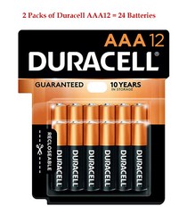 24pcs (AAA12 x 2) Duracell AAA Battery Alkaline Coppertop Lot 1.5V Triple A 2030