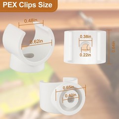 PEX Pipe Clamp Clip, 50Pcs 1/2 Inch For PVC Water Pipes & inch