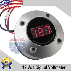 2″ Digital Voltmeter w Neon Red LED Car Volt Gauge 12V/24V DC Electric Battery
