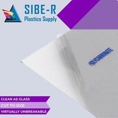 Polycarbonate Plastic Sheet – 1/4″ (6mm) Thick – Clear – 36″ x 12″