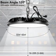 10 Pack 200W UFO LED High Bay Light Factory Warehouse Commercial Light Fixtures