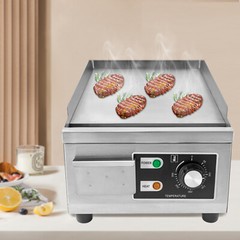 Electric Griddle Flat Top Grill 1300W 15.75″ Hot Plate BBQ Countertop Commercial