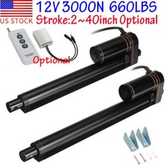 Linear Actuator 12V Heavy Duty Waterproof Stroke 2″~40″ 1000MM 3000N 660lb 5mm/s