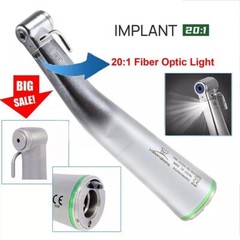 Dental 20:1 LED Fiber Optic Implant Contra Angle Handpiece SG20L Fit NSK Ti-Max