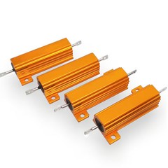 US Stock 4pc 600 ohm 600 50W Watt Aluminum Housed Metal Case Wirewound Resistors