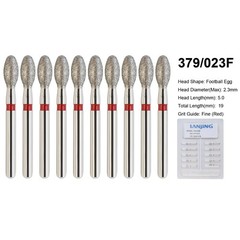 Dental Diamond Football Bur FG 368/023C 379/023 Egg Shape Coarse Fine High Speed