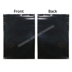 Multiple Sizes Glossy Black 2.75-MIL/3.93-MIL PE Flat Zip Lock Pouch Bag B01