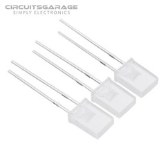 50 X 2x5x7 mm Ultra Bright Water Clear Red Rectangle LED Light Emitting Diode