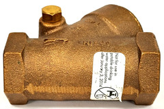 DUCO 3/4″ FEMALE NPT BRASS Y-CHECK VALVE 300 WSP 600 CWP 3-1/8″ OAL
