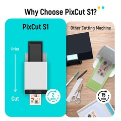 Liene PixCut S1 Inspire Kit – All-in-One Color Sticker Printer & Cutting Mach…