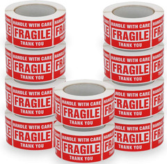 5000 Fragile Handle With Care Labels 2×3 Shipping Stickers 10 Rolls