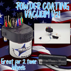 Pneumatic Micro Vacuum for Powder Coating – Easily Remove Powder! Two Tone Wheel
