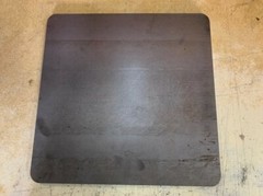 1/2″ x 16″ x 16″ Steel Plate with Rounded Corners, A36 Steel