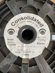 1000ft Consolidated 12 AWG White Hook-Up Wire UL1007/1569 19 Strand 300V