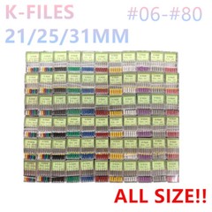 Dental Endo K-FILES Root Canal Stainless Steel Hand Use 21/25/31mm All Sizes