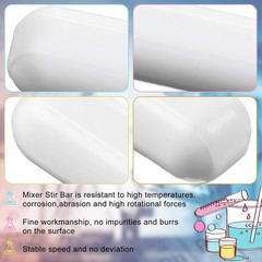 8 Pcs PTFE Magnetic Mixer Stirrer Bar, Mixing Plate Magnet Stick (30 mm/ 1.18″)