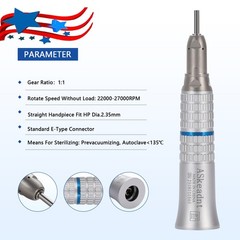 Dental Straight Nose Handpiece 1:1 USA Slow Speed Attachment E-Type