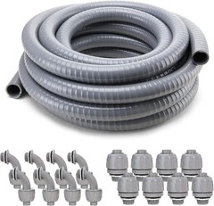 Liquid-Tight Conduit Kit 100ft 1/2inch Copper Metal PVC