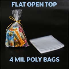 24×36″ Clear Poly Bags Lay-Flat Open Top End 4-Mil Case LDPE Plastic Packaging