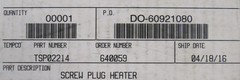 NEW TEMCO TSP02214 SCREW PLUG IMMERSION HEATER 10KW 240V