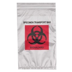 200-Pack Biohazard Bags 6″x9″ Econo-Zip Specimen Transport 1.7mil 3 Wall + Pouch