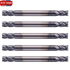 5Pcs 4Flute 1/8″ x 1/4″ x 1-1/2″ Double End Solid Carbide End Mills AlTiN Coated