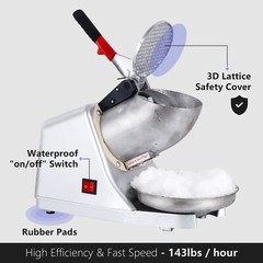 143 lbs Summer Electric Ice Crusher Shaver Machine Snow Cone Maker Shaved Ice