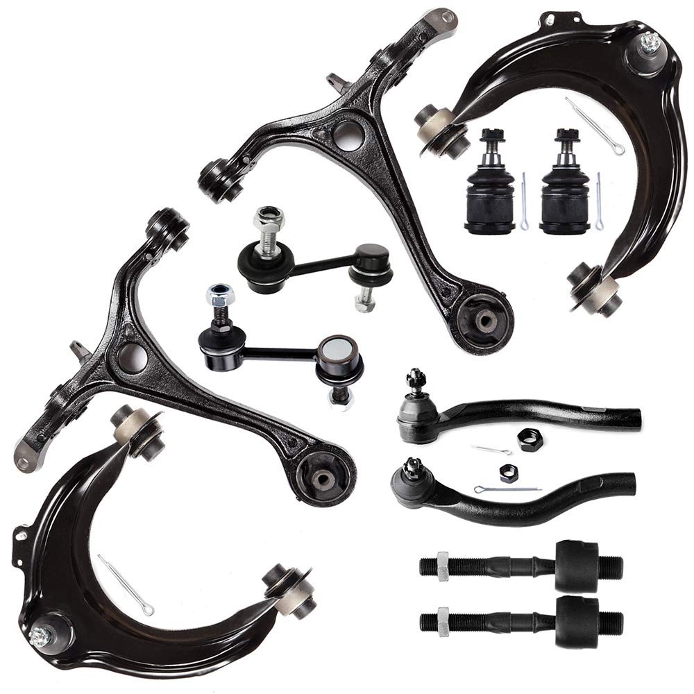 12pc U&L Ctrl Arms Ball Jts I/O Tie Rod Ends Sway Bar Kit 04-08 TSX 03-07 Accord