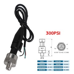 5V Pressure Transducer or Sender 30psi-1600Psi for Fuel Diesel Oil Air Water