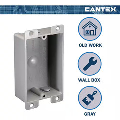 Old Work 1-Gang 8 cu. in. Nail-on Shallow Electrical Outlet Box and Switch Box w