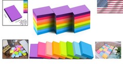 Bright 1.5×2 Inch Sticky Notes – 24 Pads, 8 Colors for School, Home & Office Use