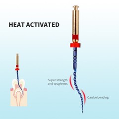 AZDENT Dental Engine Use Rotary Heat Activated Canal Root Endodontic Files 25mm