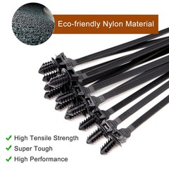 Benliu 20Pcs Cable Zip Ties, 8.3×0.2 inch Heavy 8.3×0.2inch (20Pcs), Black