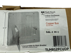 GE 125A Indoor Main Lug Circuit Breaker Panel 8 Spaces 16 Circuits TLM812FCUDP