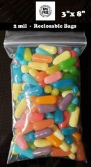 3″ x 8″ Clear Zip Seal Plastic Bags 2Mil Jewelry Pill Zipper Top Lock Baggies