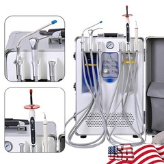 Dental Cart Delivery Unit with Air Compressor LED Curing Light Scaler USA