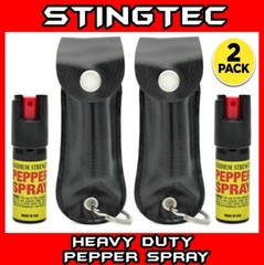 Pink PEPPER SPRAY Maximum Strength + Holster Case Self Defense Security