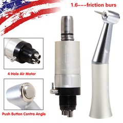 1-10*Dental Contra Angle handpiece Fit FG1.6mm Friction Bur /Air Motor 4 Hole SA
