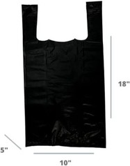 1/10 T-Shirt Bags 8x4x15 Medium-Duty 0.55 Mil Grocery Plastic 50–3000 Bulk
