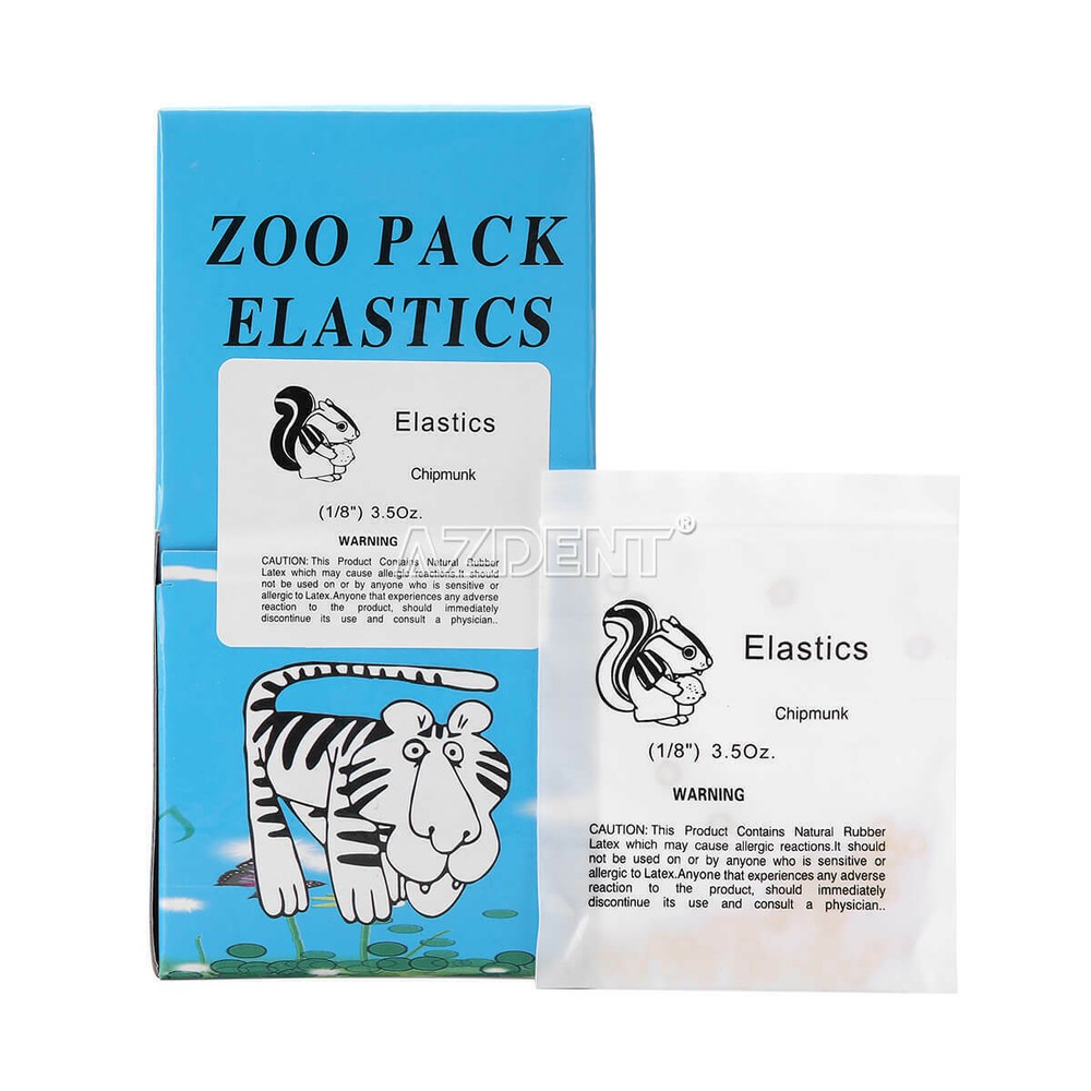 AZDENT Dental Orthodontic Elastics Latex Braces Rubber Bands 5000pcs/pack