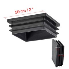 (12pcs) 2″ Square Tubing Black Plastic Plug,2 Inch End Cap 2″x2″ 2×2 Fence Post