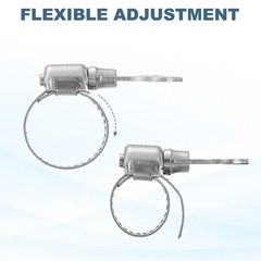 2pcs 6.9″-7.8″ (175-197mm) Adjustable 304 Stainless Steel Worm Gear Hose Clamp