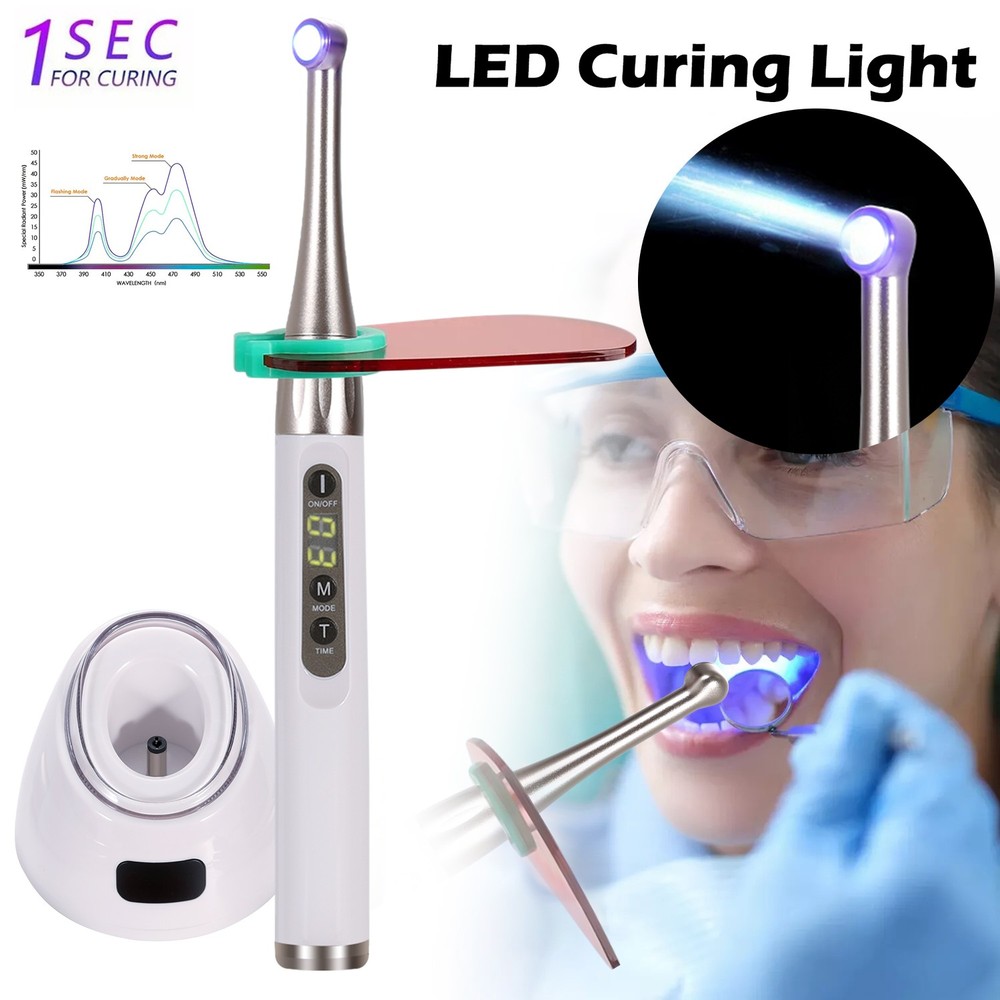 LED Dental Wireless Curing Light 1 Second Cure Lamp 2500mw/cm2
